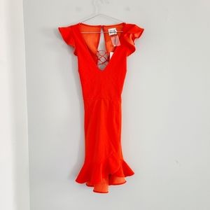 Hello Molly Orange Red Dress Size 8 NWT
